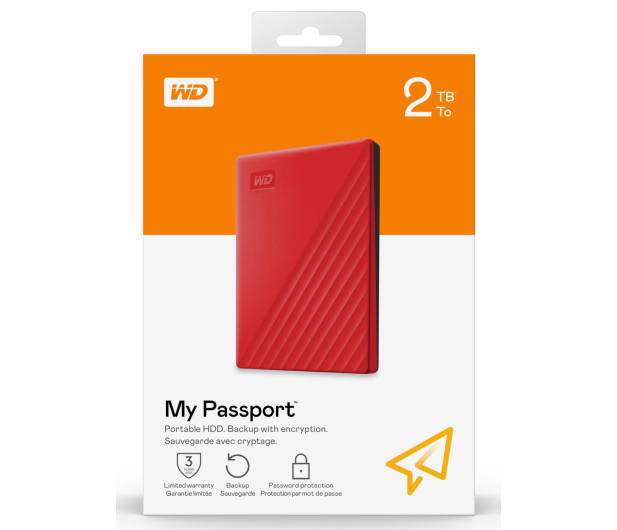 WD My Passport 2TB Red Worldwide WDBYVG0020BRD-WESN - 530402 - zdjęcie 6